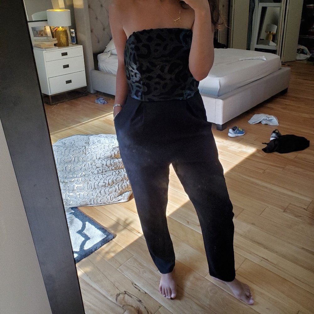 Strapless Black Jumpsuit S